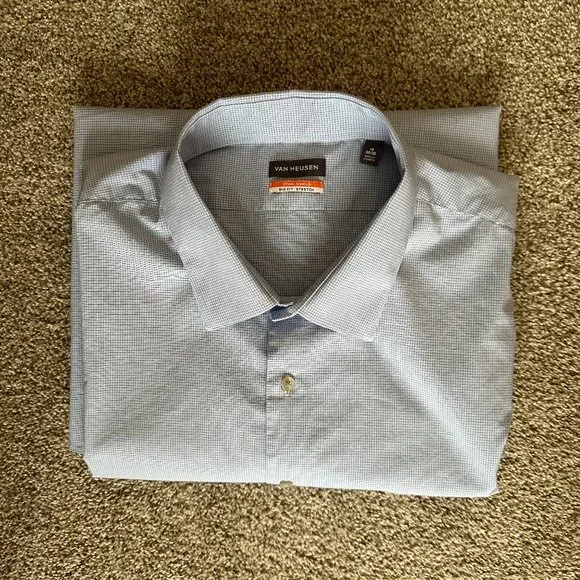 Van Heusen Mens Regular FIT Dress Shirt XXXL 19 in 34-35 Blue Van Heusen Mens Regular FIT Dress Shirt XXXL 19 in 34-35 Blue